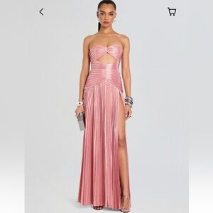 Retrofete Shimmering Pink Maxi Dress